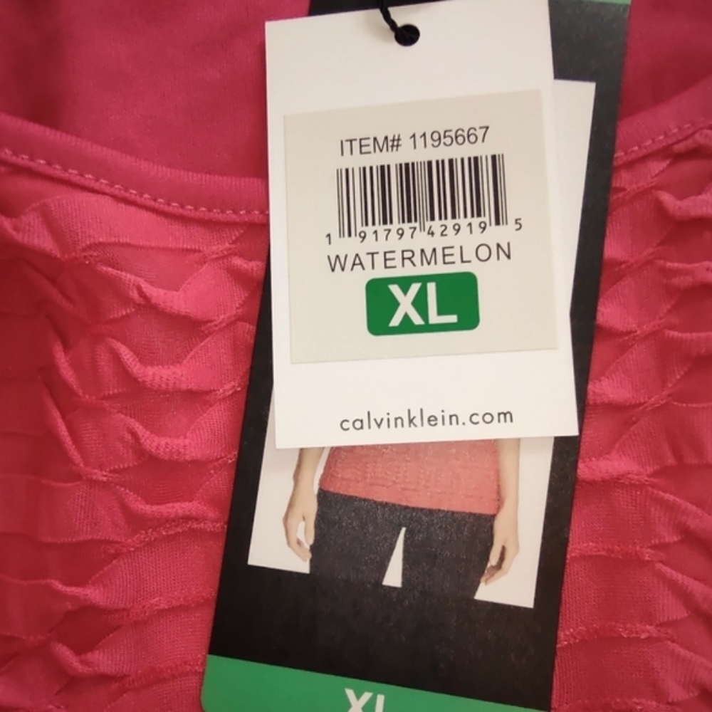 Calvin Klein NWT Short Sleeve Stretch Textured Shirt Size XL - Picture 7 of 9